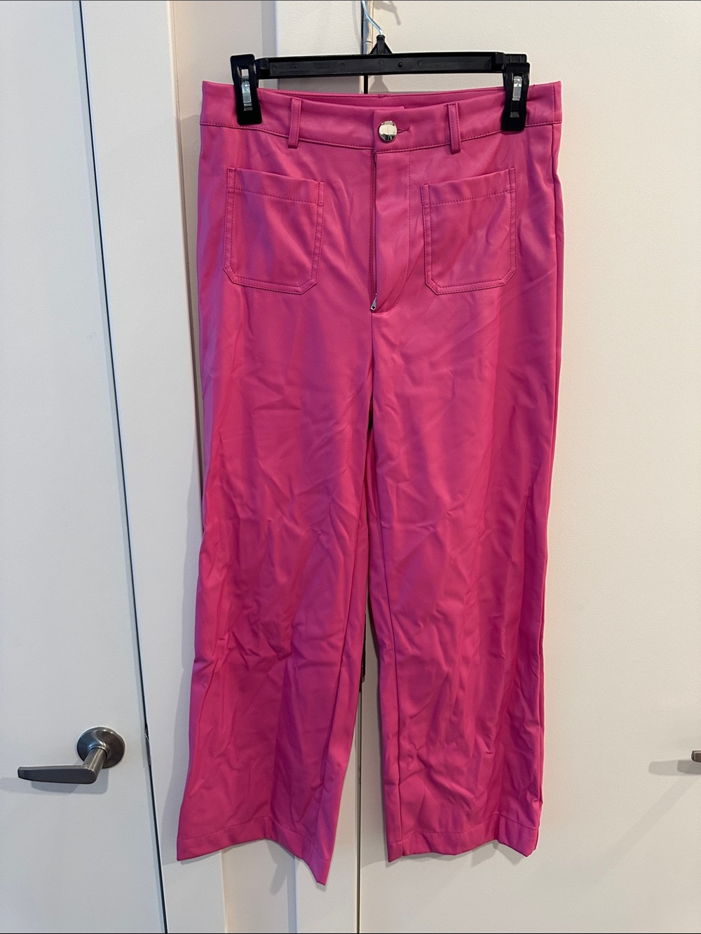 Pink Wide-Leg Women's Pants